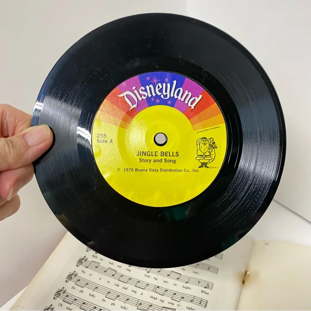 Vintage Jingle Bells Little Golden Book & 33 1/3 Vinyl Record Christmas Classic